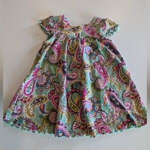 Vera Bradley Baby Girls Dress 9-12 Months Green Paisley
